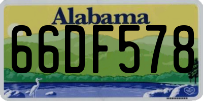 AL license plate 66DF578