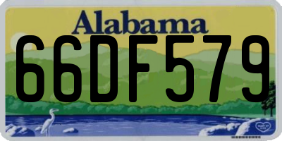 AL license plate 66DF579