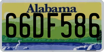 AL license plate 66DF586