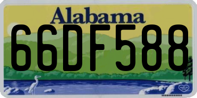 AL license plate 66DF588