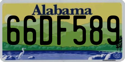 AL license plate 66DF589