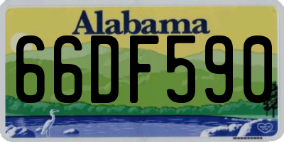 AL license plate 66DF590