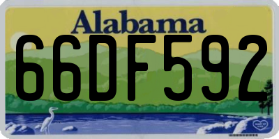 AL license plate 66DF592