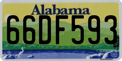 AL license plate 66DF593