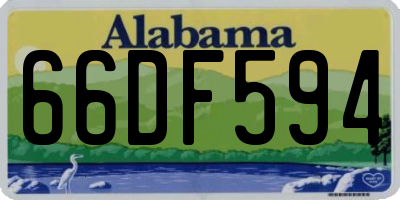 AL license plate 66DF594