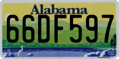 AL license plate 66DF597