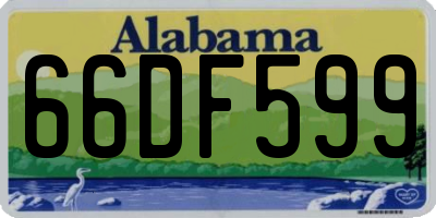 AL license plate 66DF599