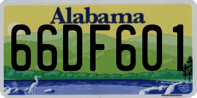 AL license plate 66DF601