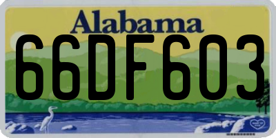 AL license plate 66DF603