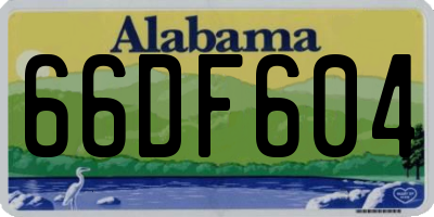 AL license plate 66DF604