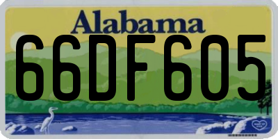 AL license plate 66DF605
