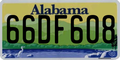 AL license plate 66DF608