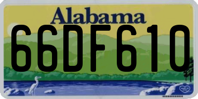 AL license plate 66DF610