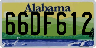 AL license plate 66DF612