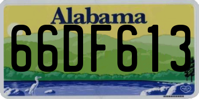 AL license plate 66DF613