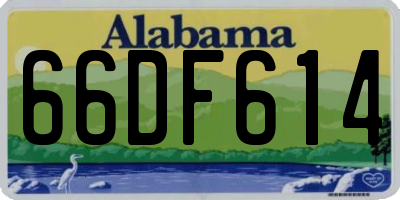 AL license plate 66DF614