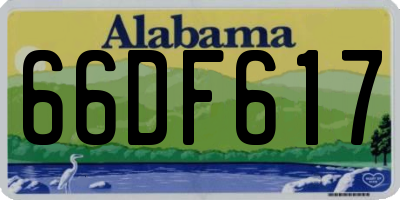 AL license plate 66DF617