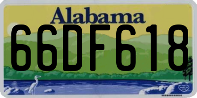 AL license plate 66DF618