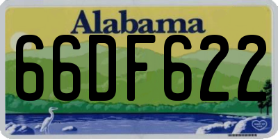 AL license plate 66DF622