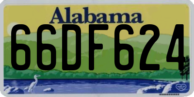 AL license plate 66DF624
