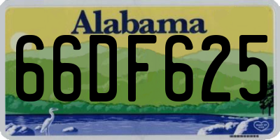 AL license plate 66DF625