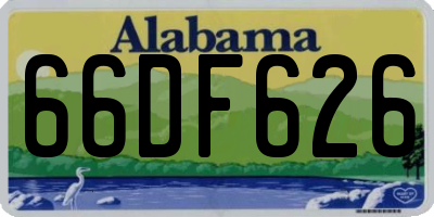 AL license plate 66DF626