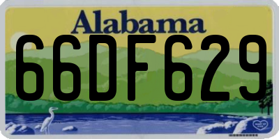 AL license plate 66DF629