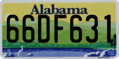 AL license plate 66DF631