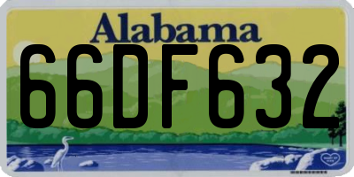 AL license plate 66DF632