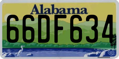 AL license plate 66DF634