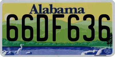 AL license plate 66DF636