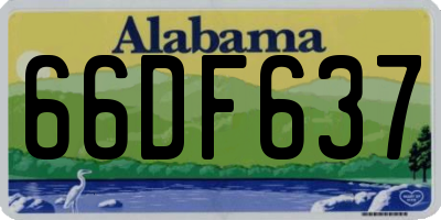 AL license plate 66DF637