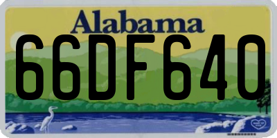 AL license plate 66DF640