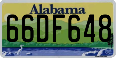 AL license plate 66DF648