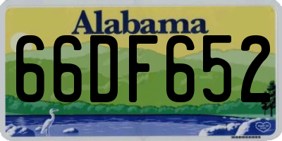 AL license plate 66DF652