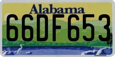 AL license plate 66DF653