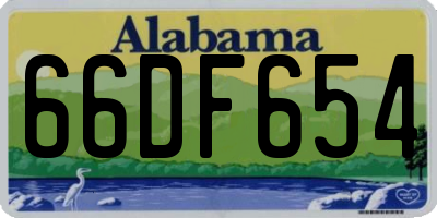 AL license plate 66DF654