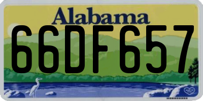 AL license plate 66DF657