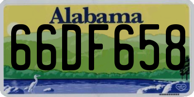 AL license plate 66DF658