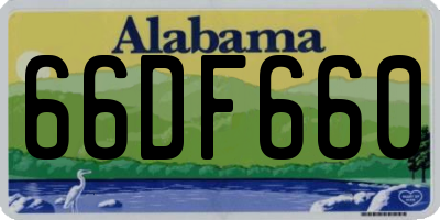 AL license plate 66DF660