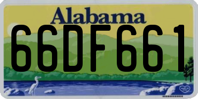 AL license plate 66DF661