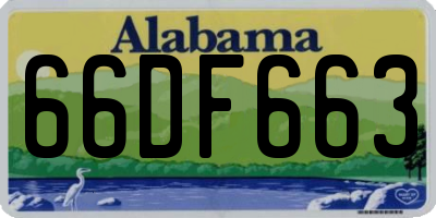 AL license plate 66DF663