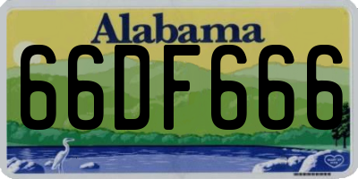 AL license plate 66DF666