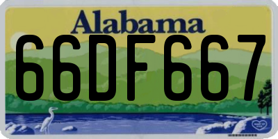 AL license plate 66DF667