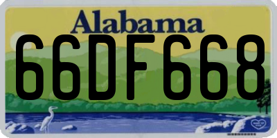 AL license plate 66DF668