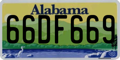 AL license plate 66DF669