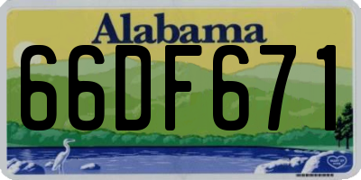 AL license plate 66DF671