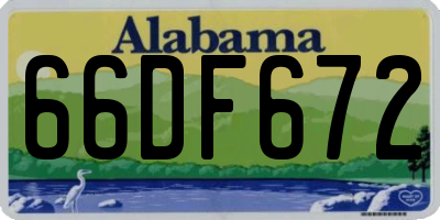 AL license plate 66DF672