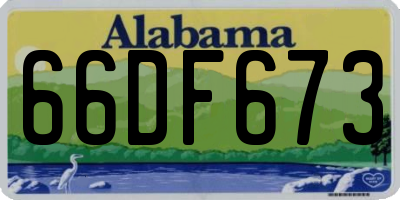 AL license plate 66DF673