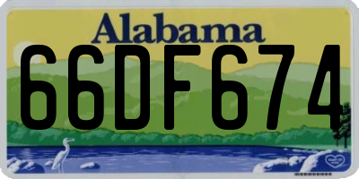 AL license plate 66DF674
